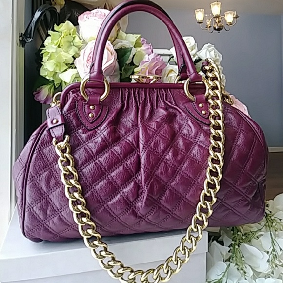Marc Jacobs Handbags - Marc Jacobs Cranberry Quilted Leather Handbag!